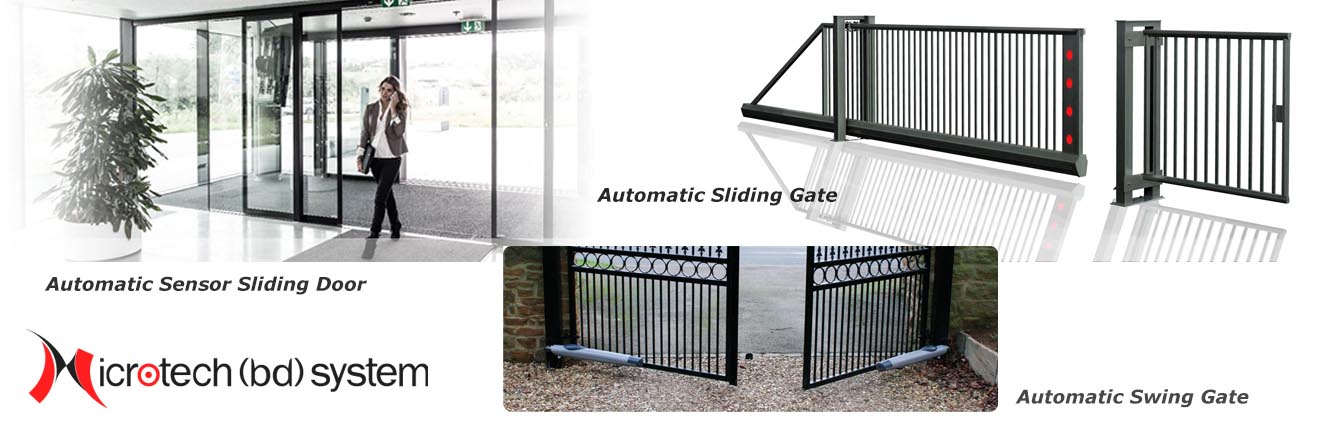 Automatic Predestrian Sliding Door, Sliding Gate , Revolving Gate, Swing Gate Solution in Bangladesh